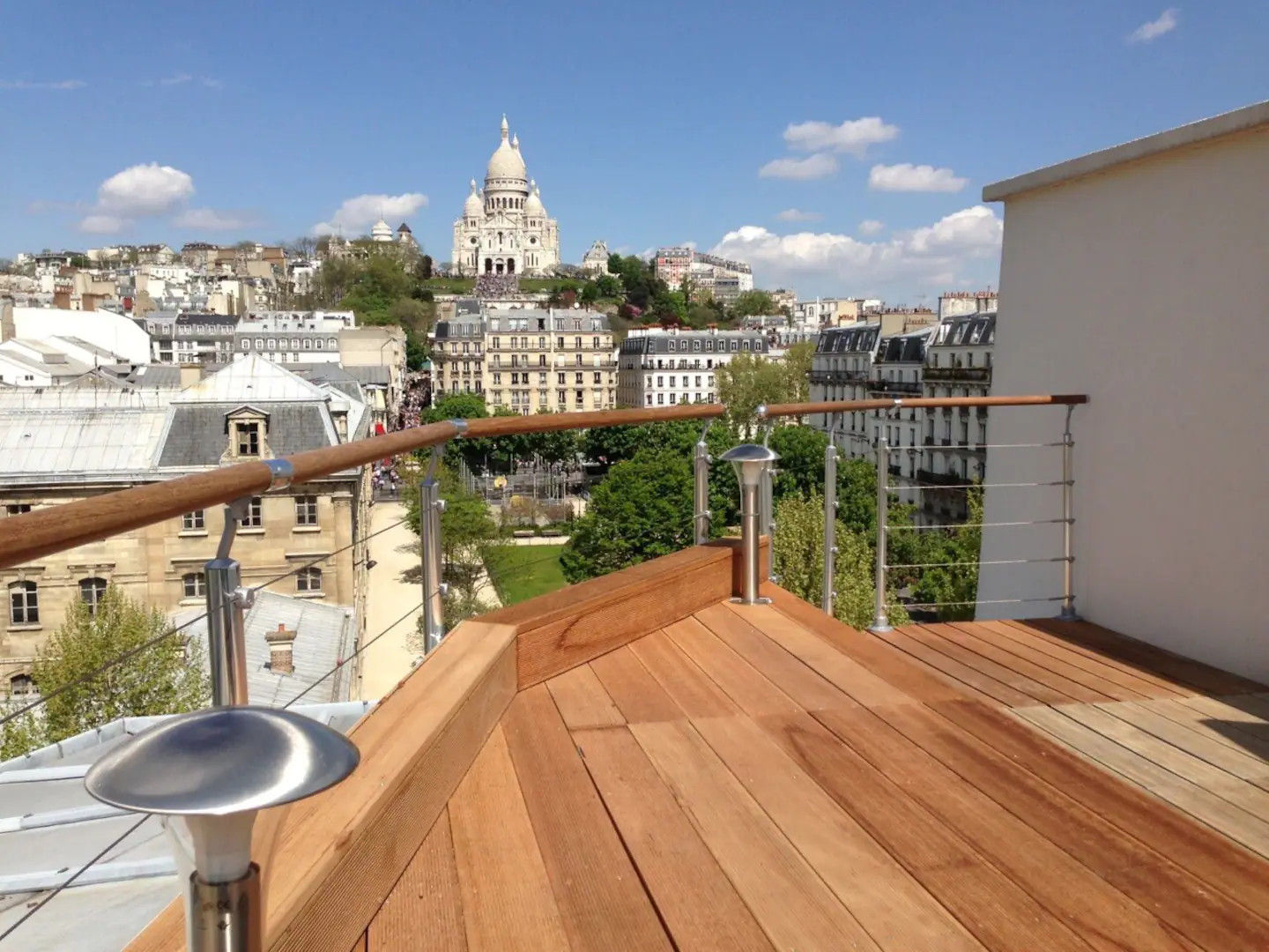 terrasse appartement Paris vue Sacré Coeur