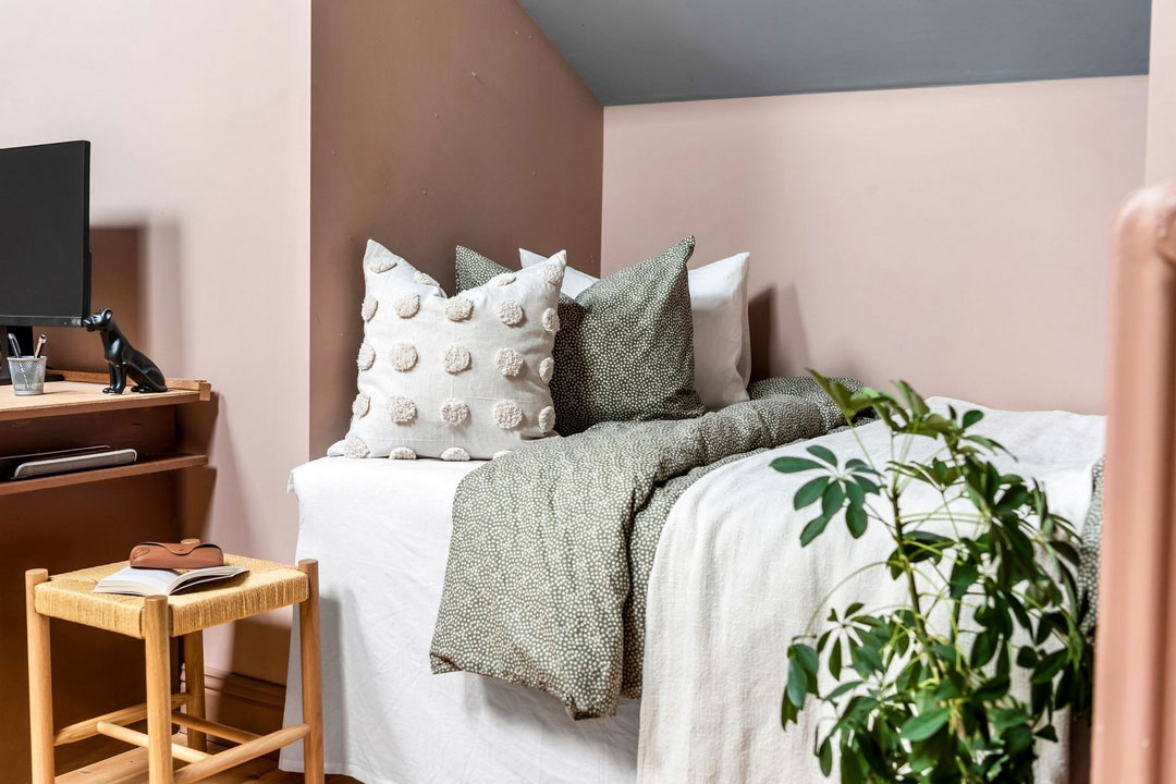 chambre décoration scandinave pastel