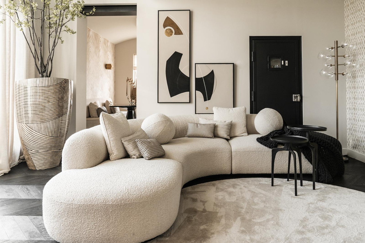 salon beige et noir inspirée par la décoration style Art Deco salon beige et noir inspirée par la décoration style Art Deco