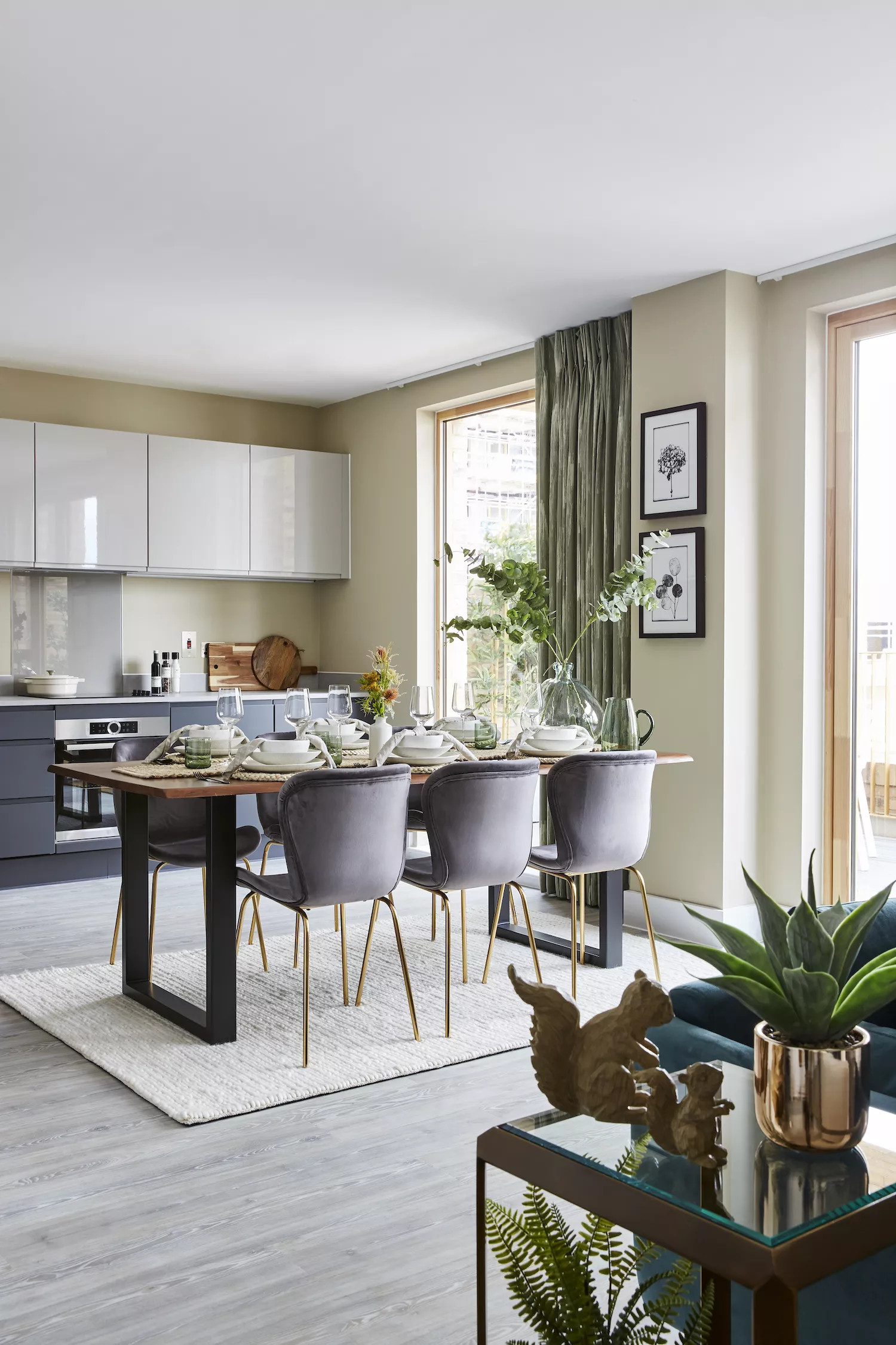 cuisine ouverte grise et blanche décoration design cuisine ouverte grise et blanche décoration design