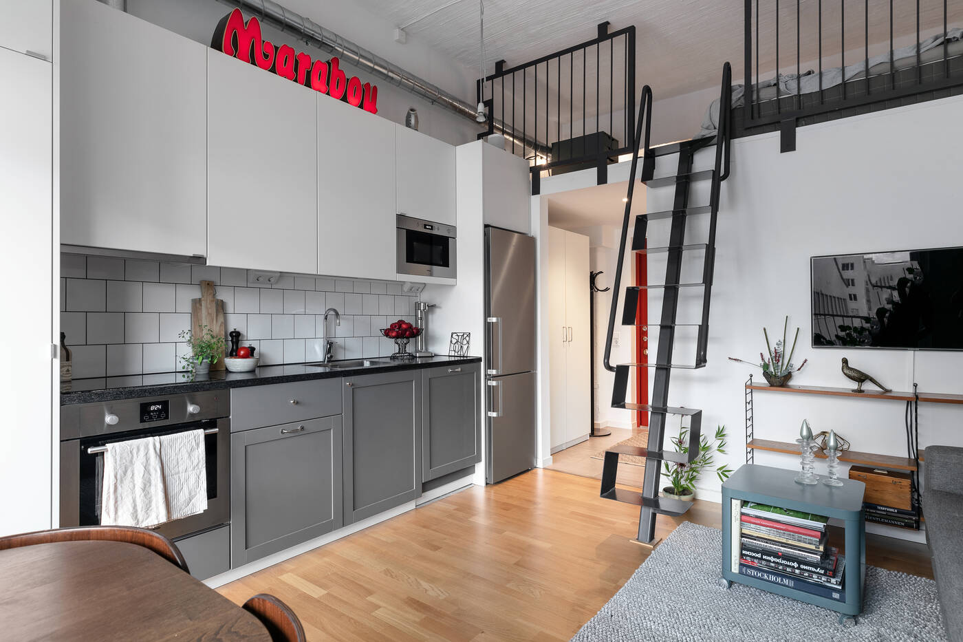 studio avec mezzanine