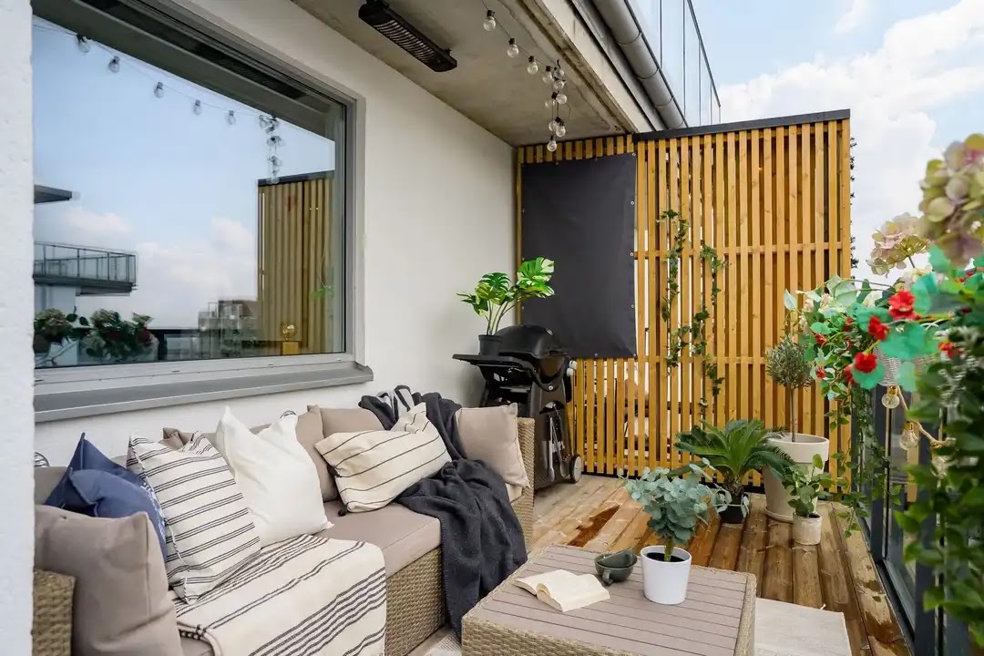 balcon sol bois