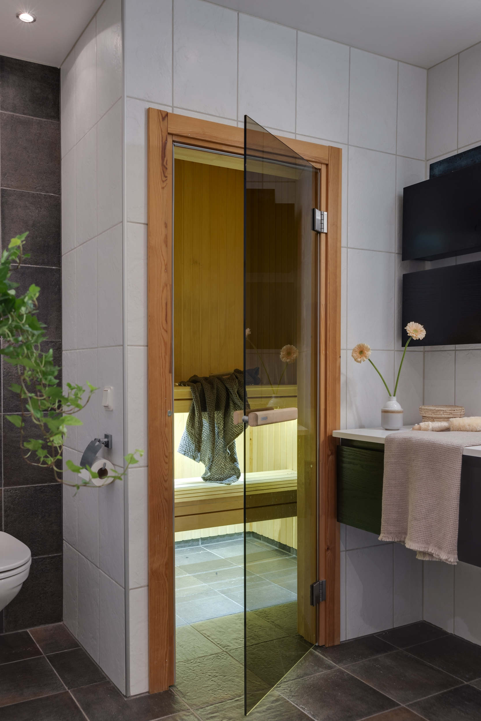 sauna dans salle de bain