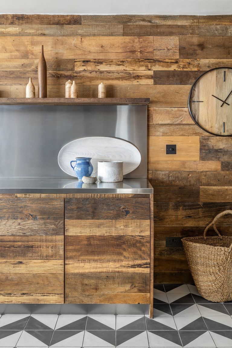 cuisine en bois de récupération
