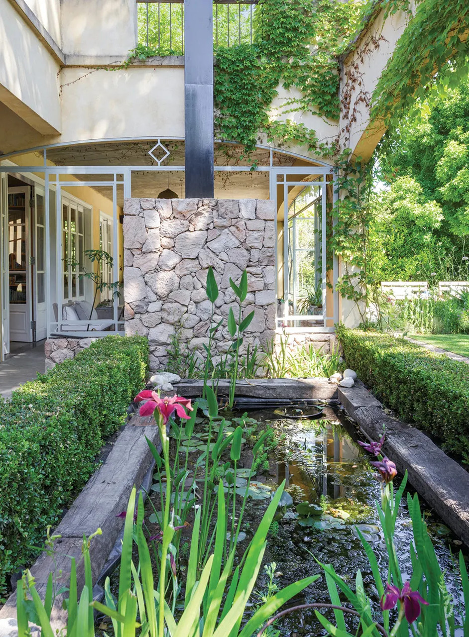 jardin avec bassin maison Argentine