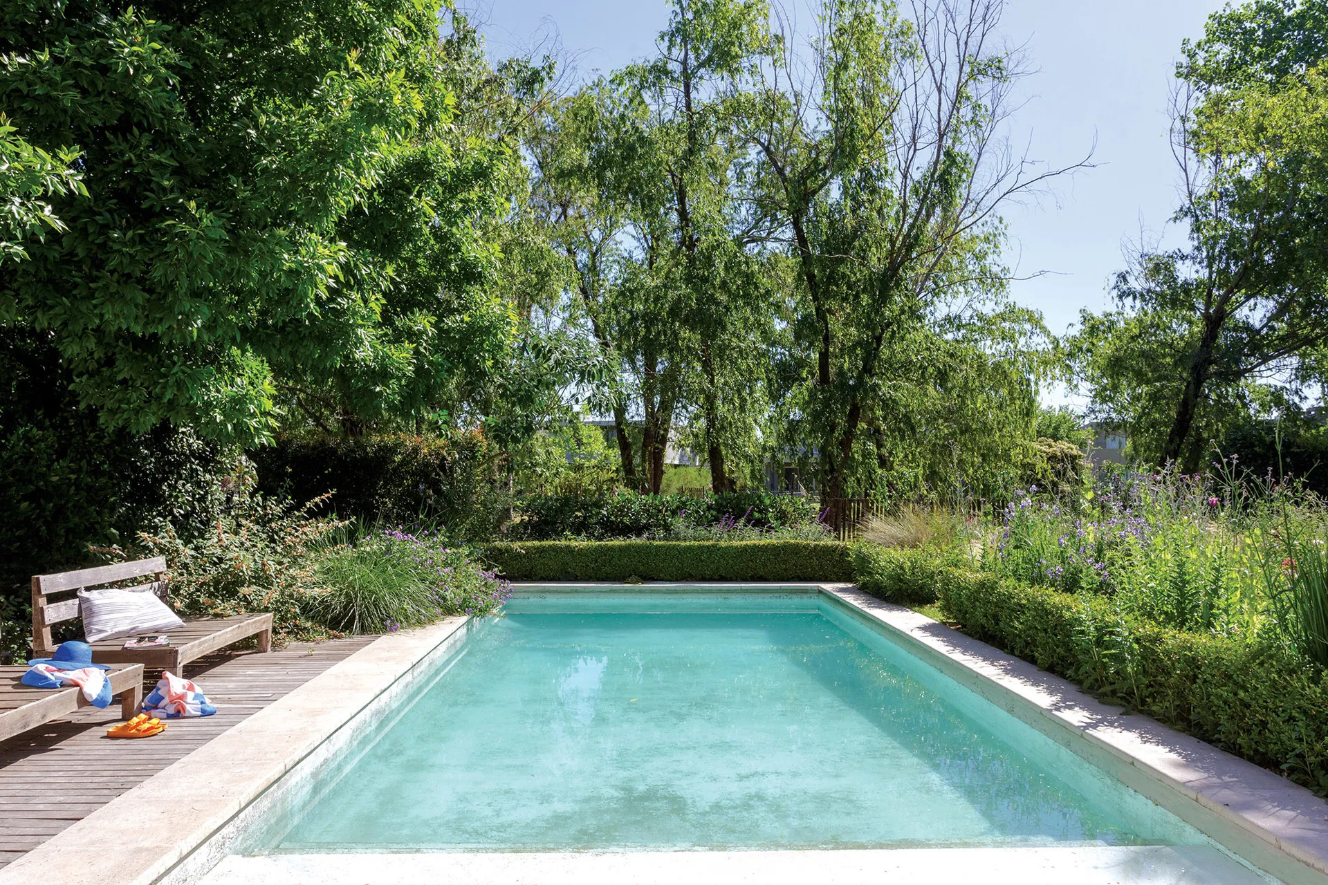 jardin avec piscine maison Argentine