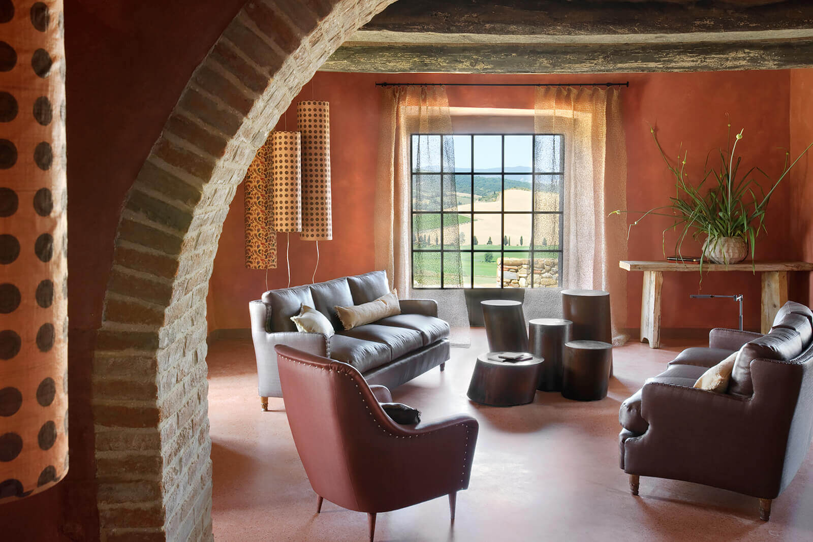 salon avec arches maison en pierres salon avec arches maison en pierres