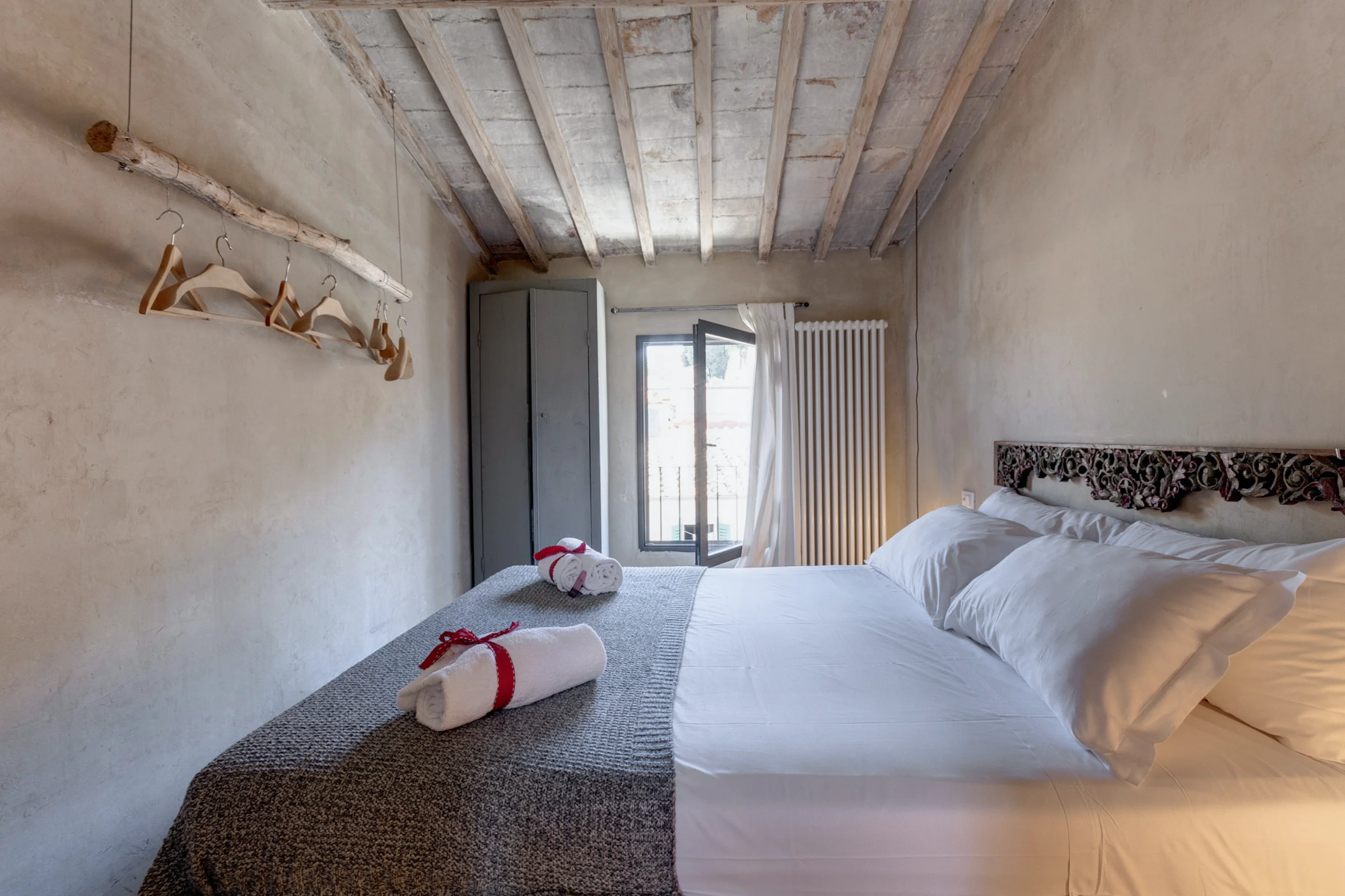 chambre murs enduits
