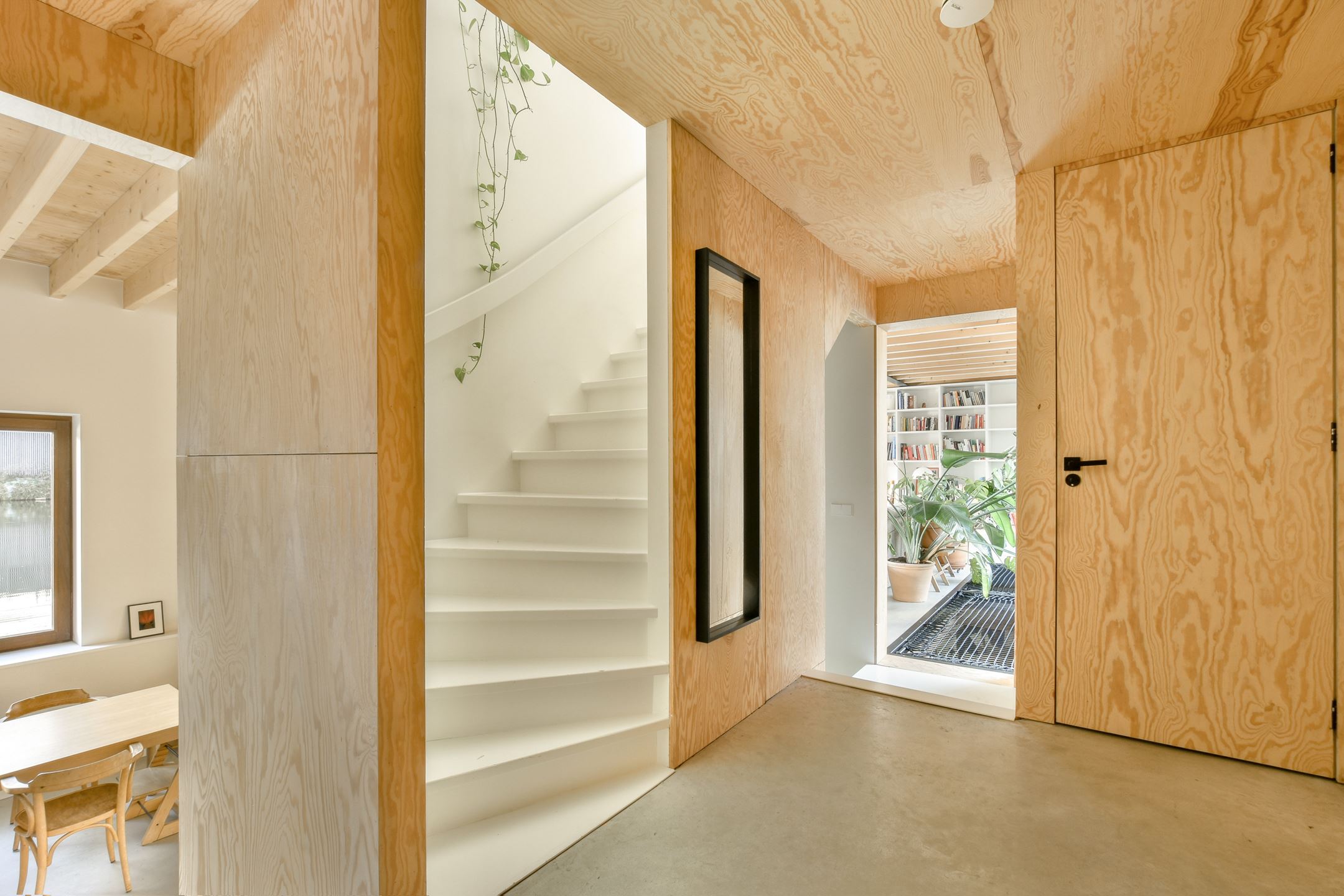 escalier maison flottante