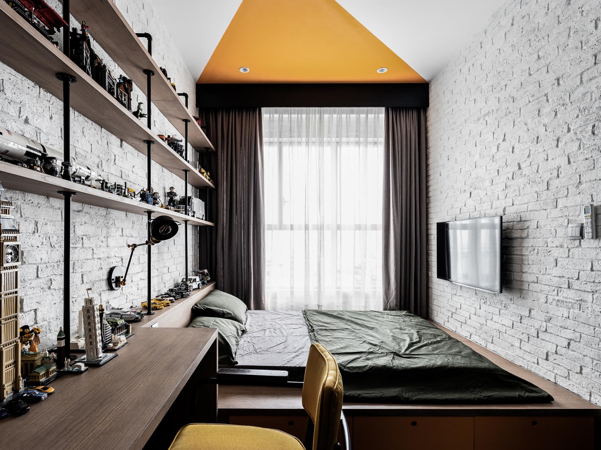 chambre murs briques peintes en blanc chambre murs briques peintes en blanc