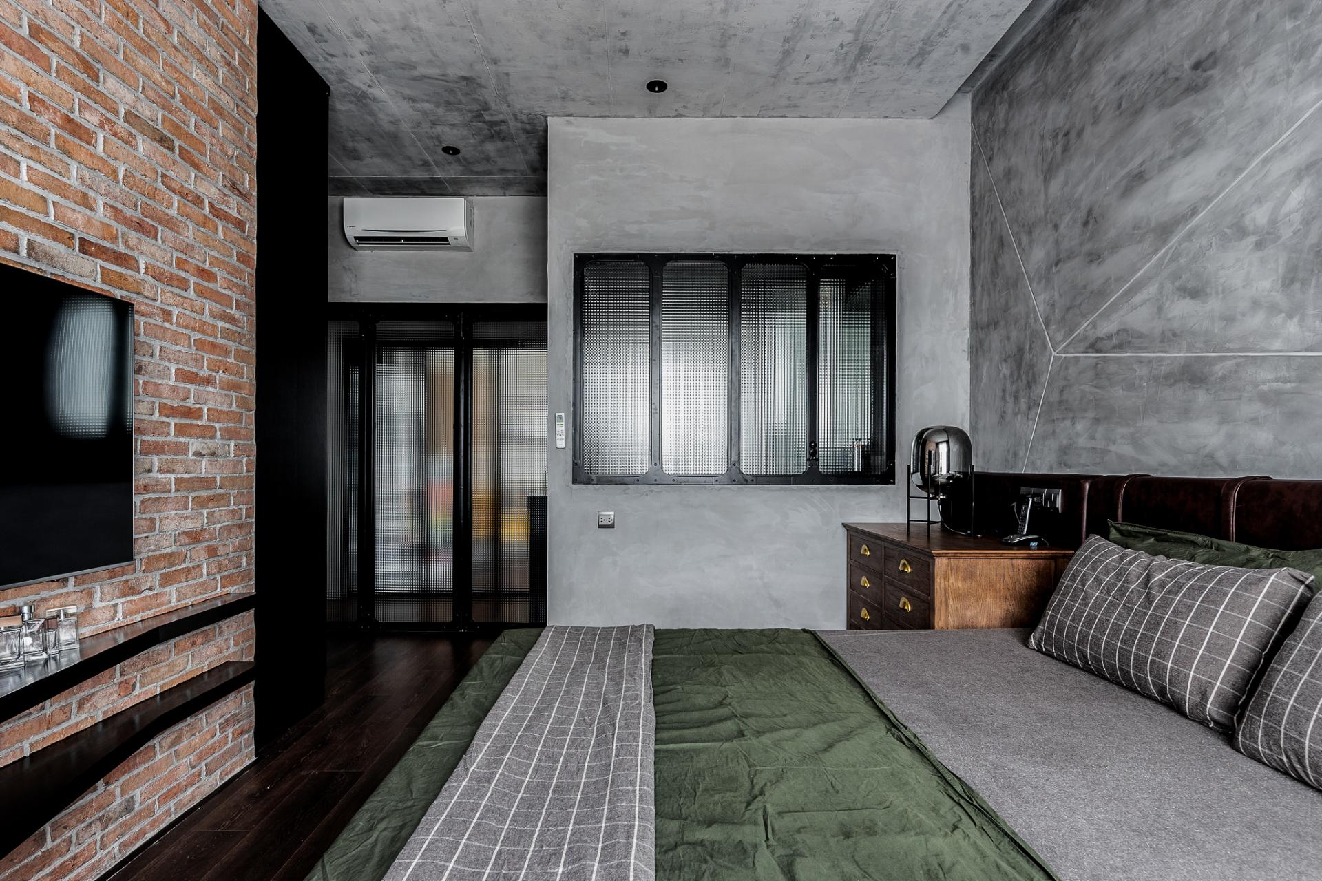 chambre mur béton et verrière chambre mur béton et verrière