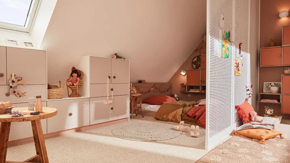 chambre dans combles pour deux enfants