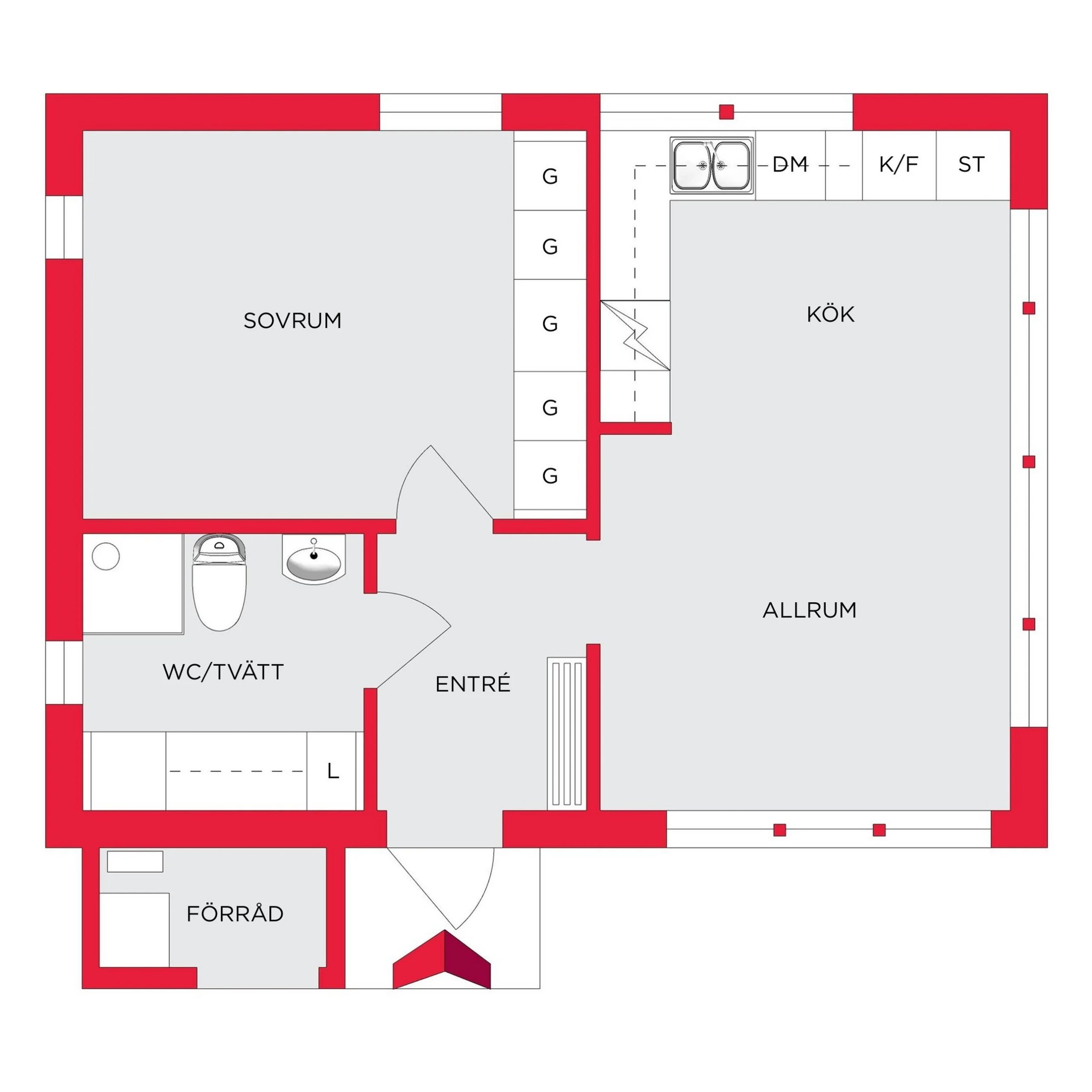 plan petite maison de 45m2