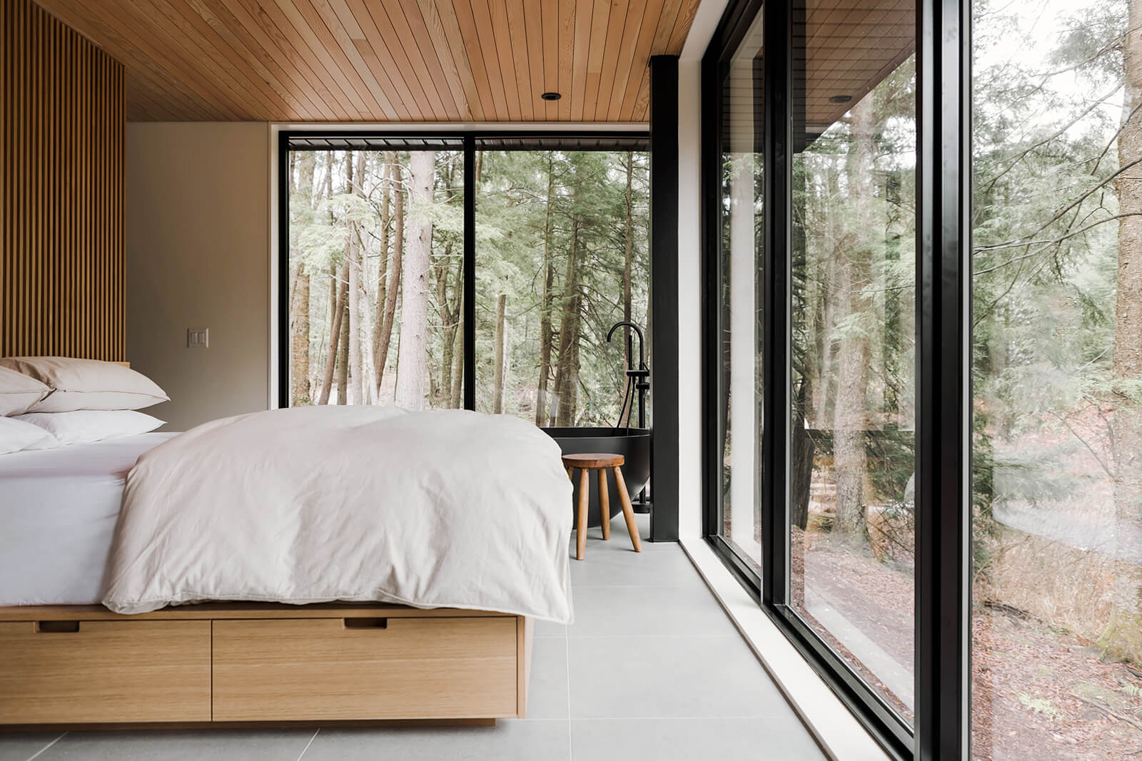 chambre avec salle de bain décoration design
