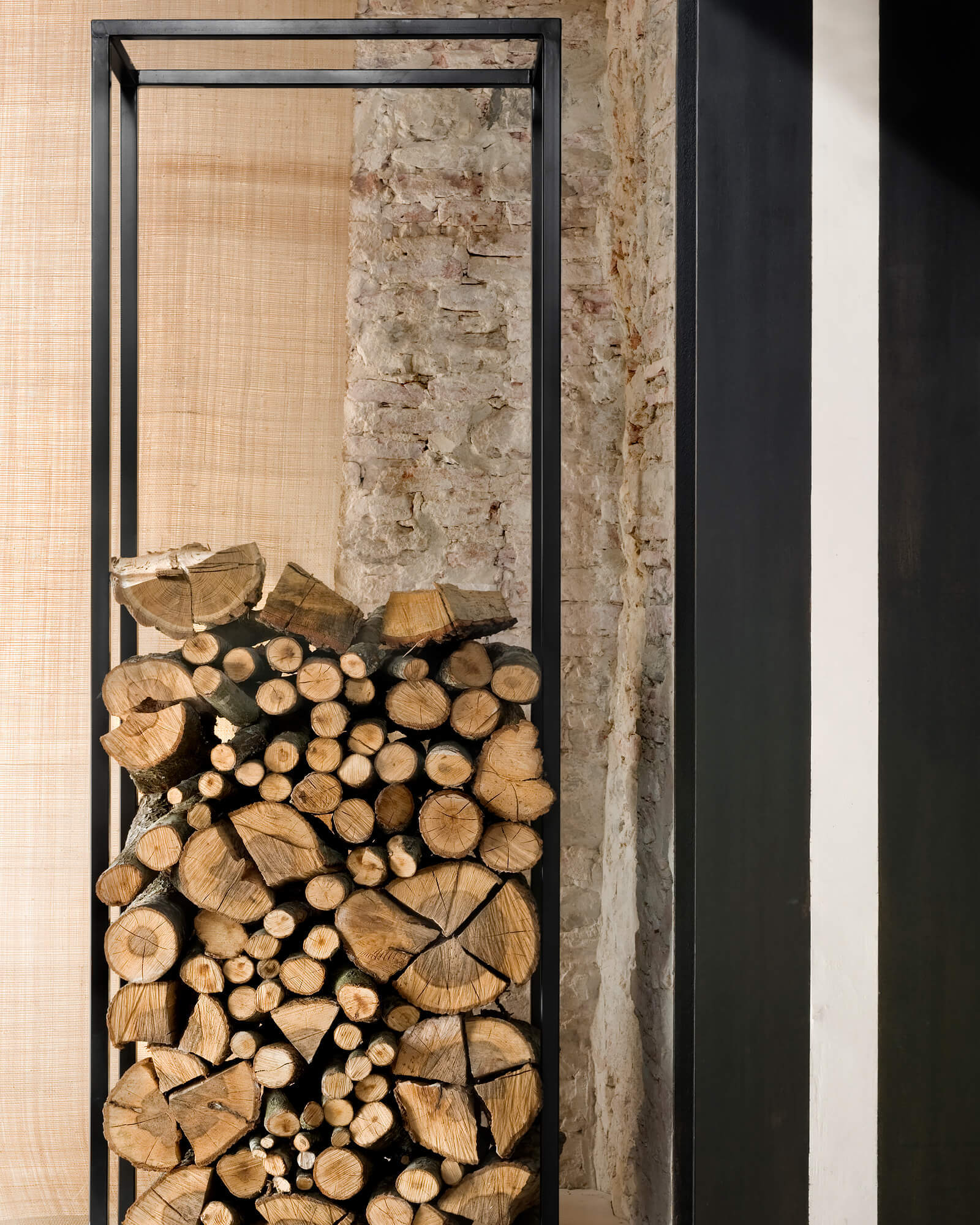 porte bûche métal