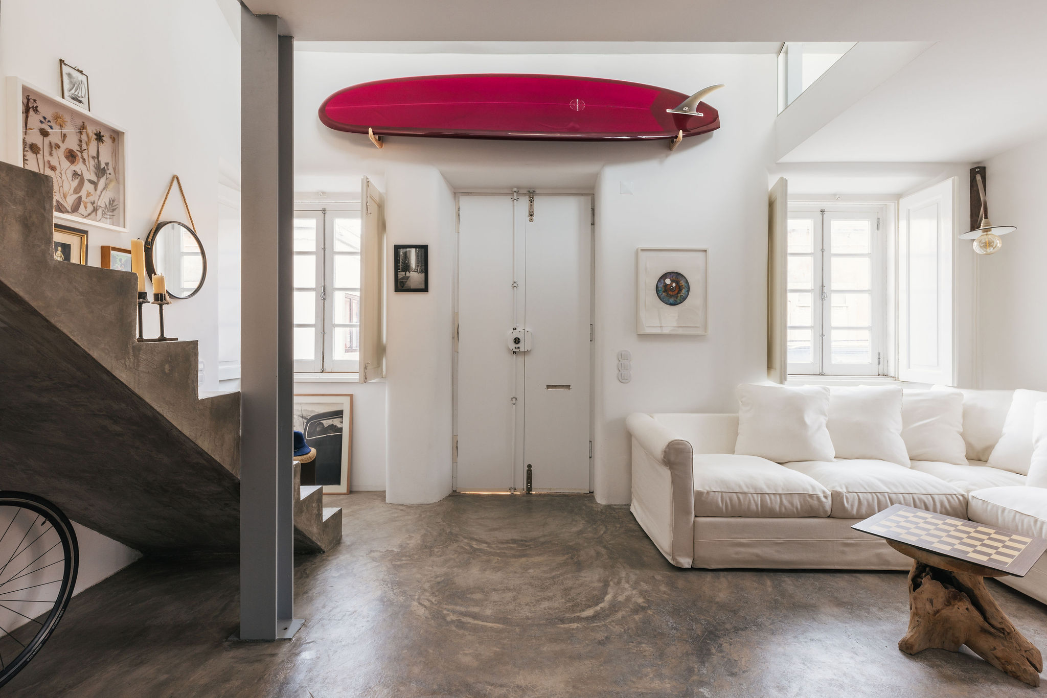 salon sol béton maison de ville