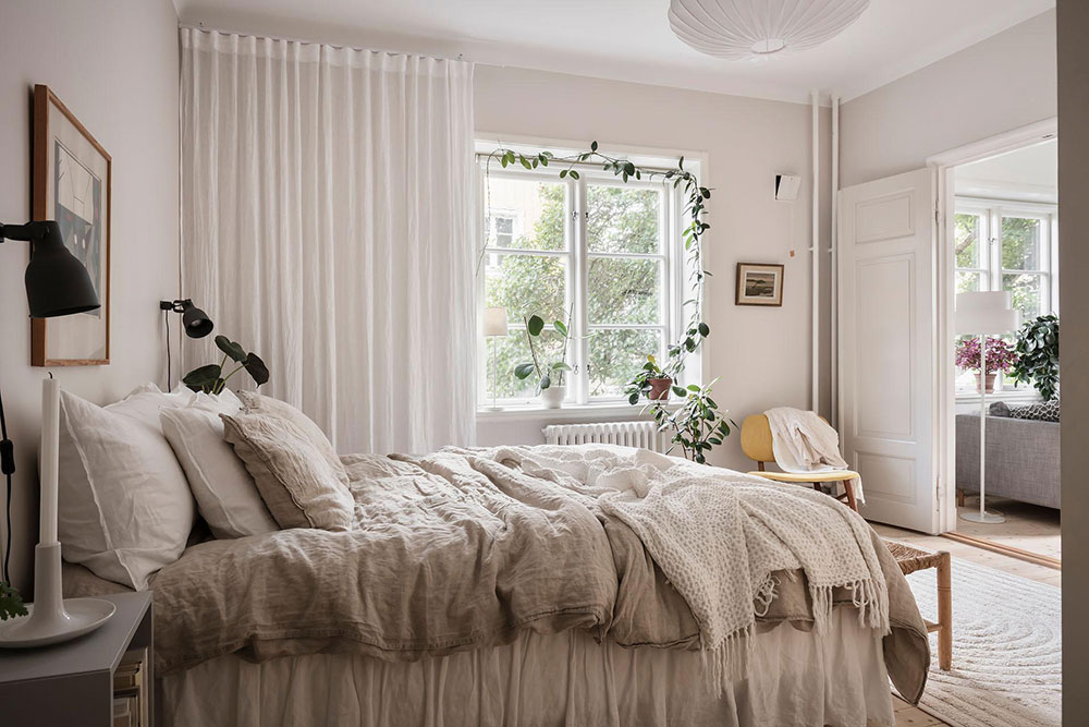 chambre avec voilages