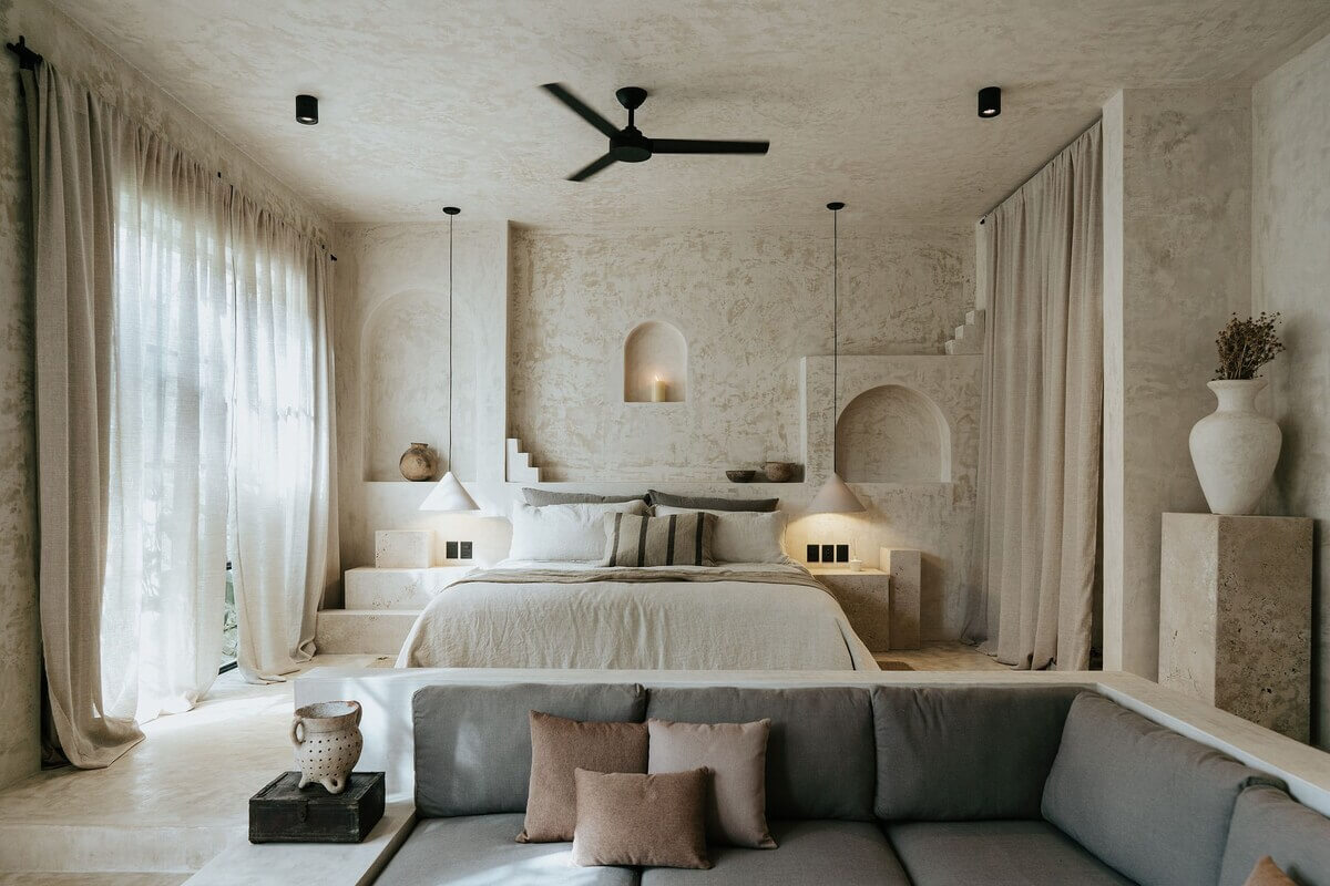 salon et chambre façon loft décoration beige salon et chambre façon loft décoration beige