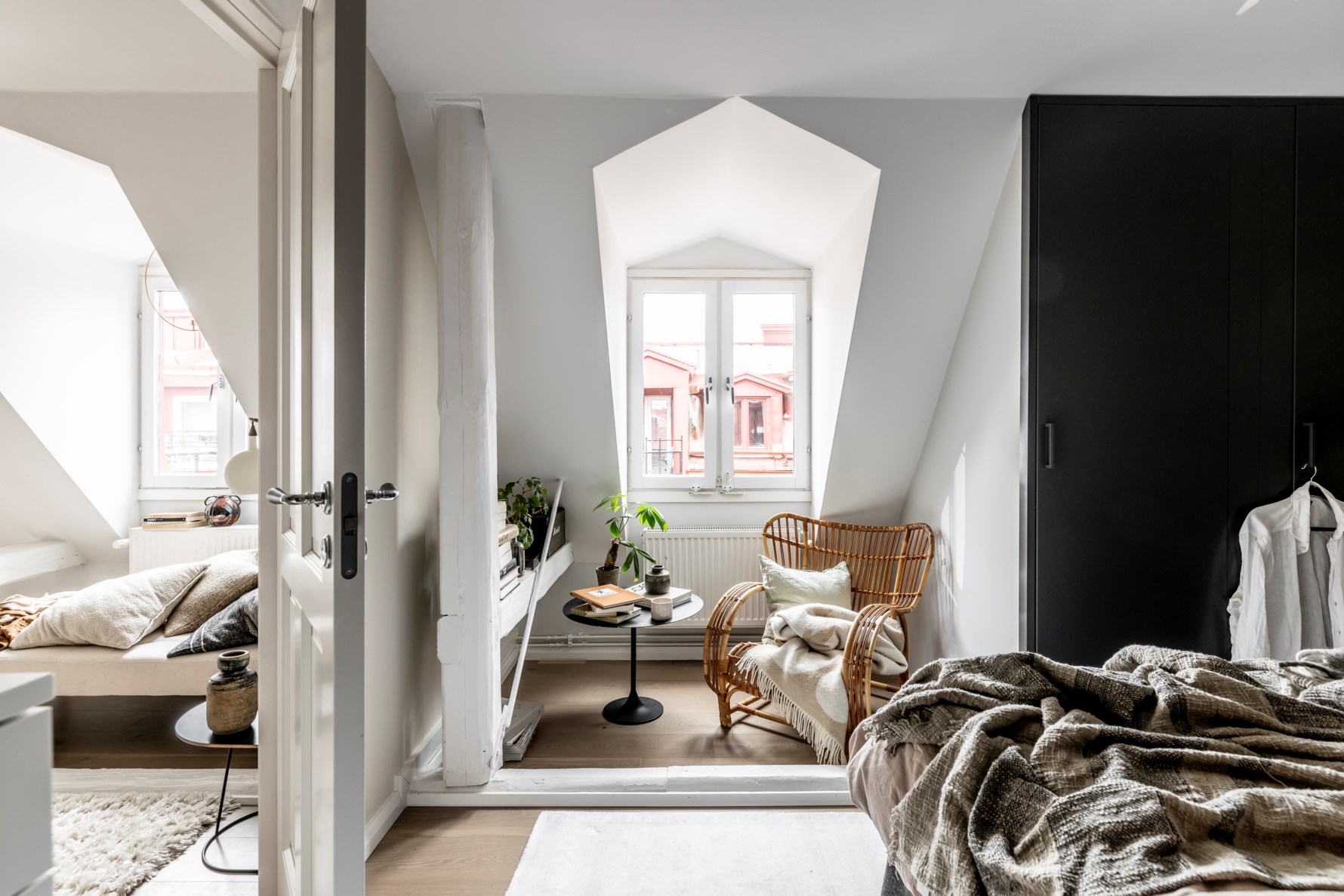 chambre appartement blanc de 75m2