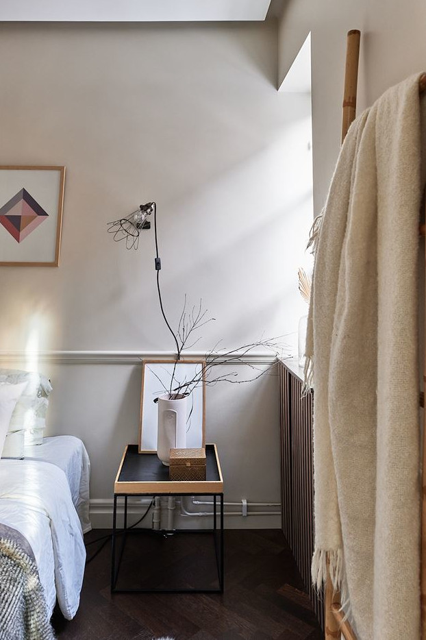 chambre décoration beige scandinave