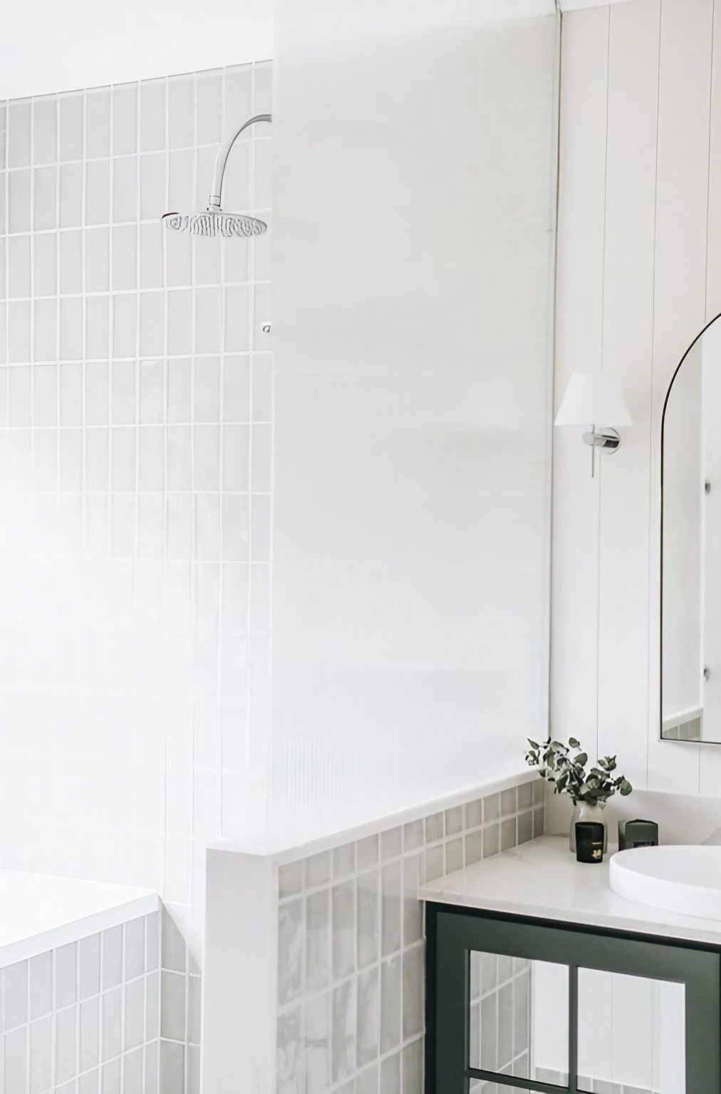 salle de bain grise et verte salle de bain grise et verte