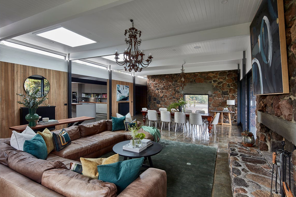 salon avec cheminée en pierres maison architecte salon avec cheminée en pierres maison architecte