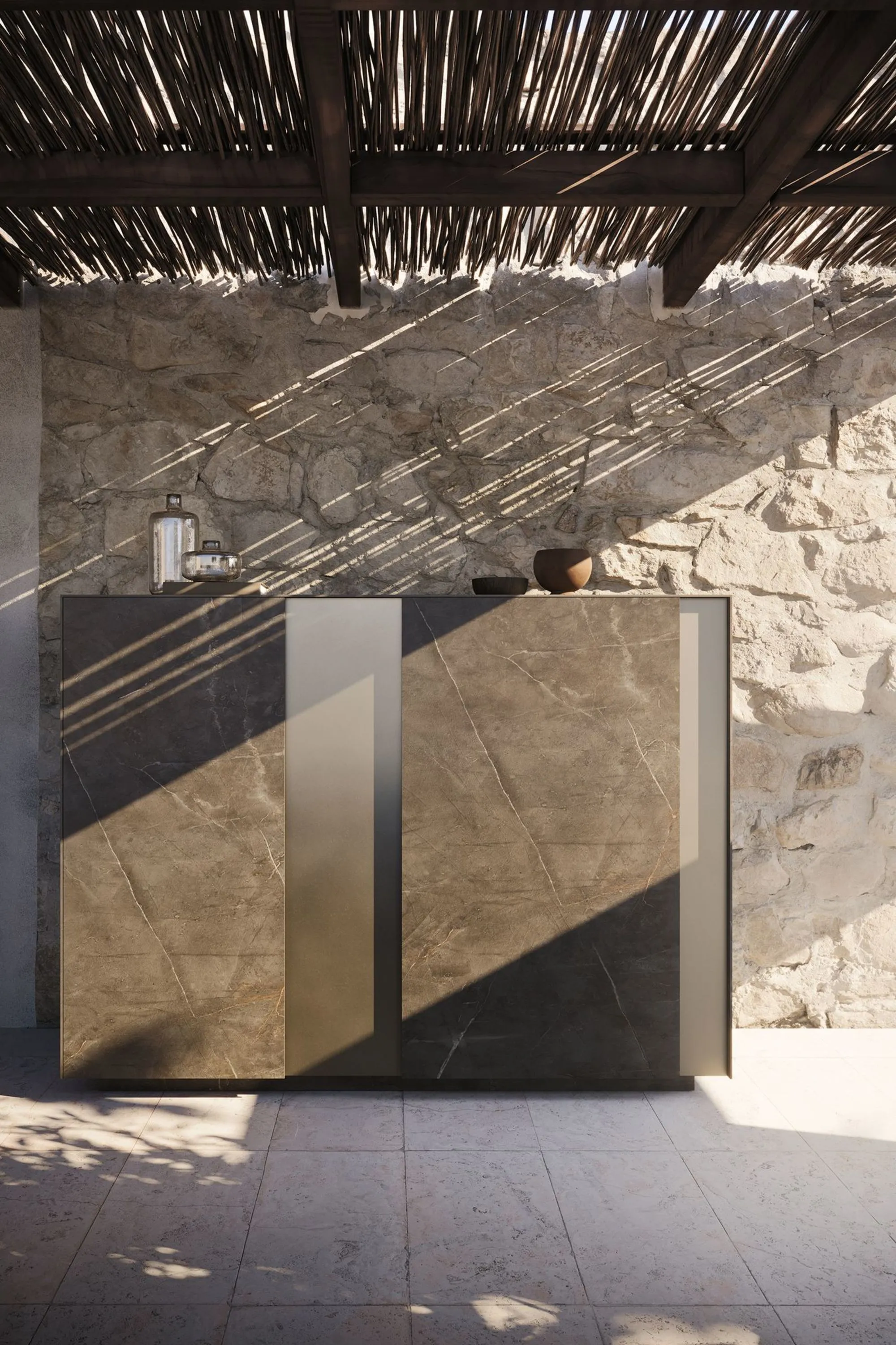 cuisine d cuisine d'été avec pergola bois