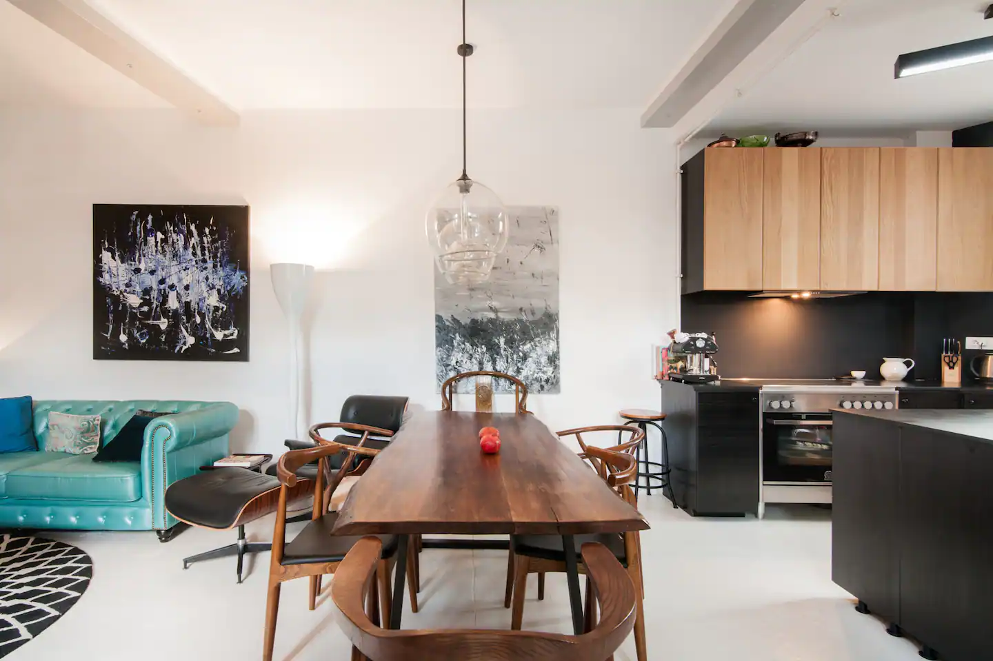 salon et cuisine ouverte