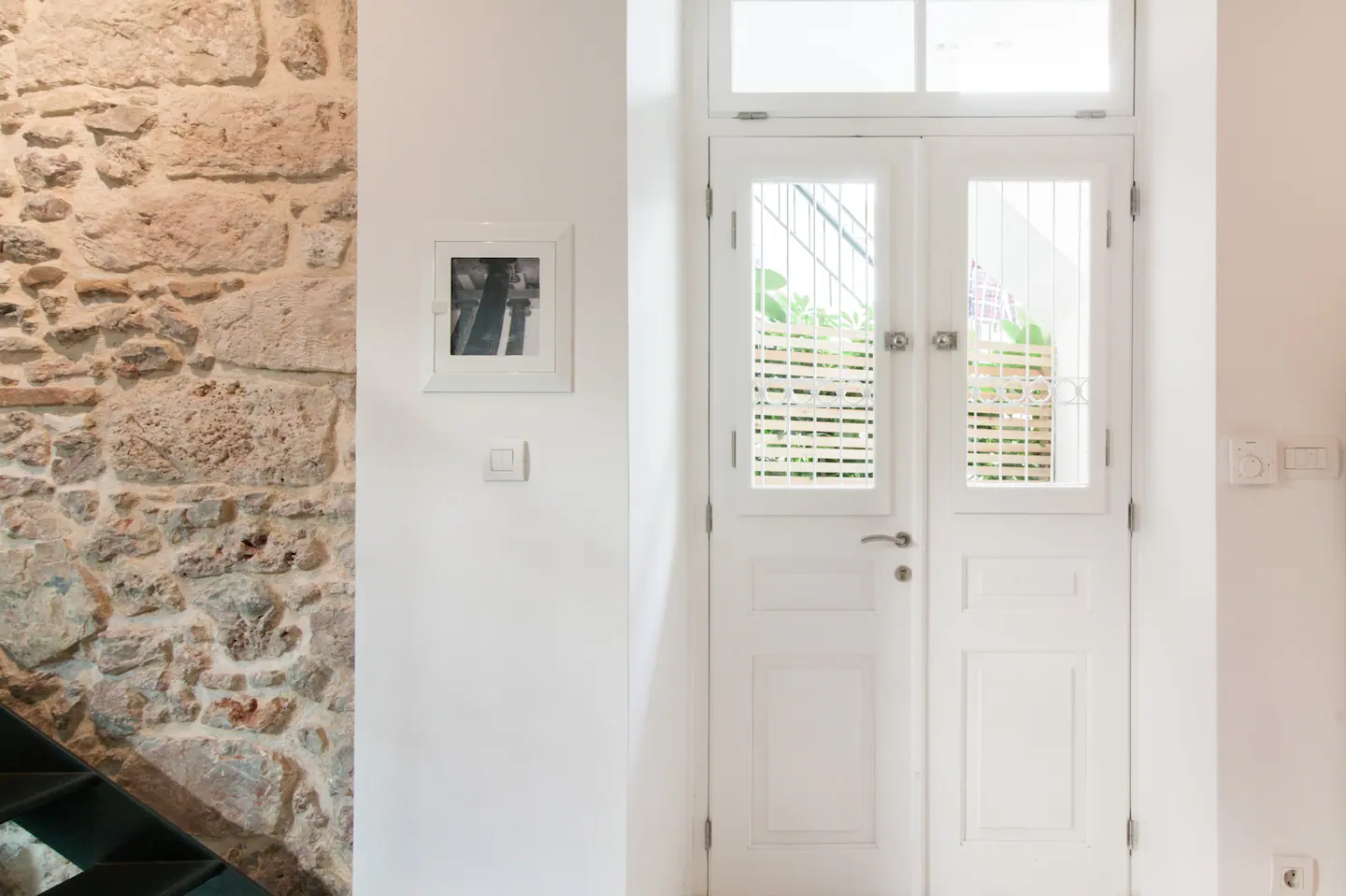 entrée porte vitrée