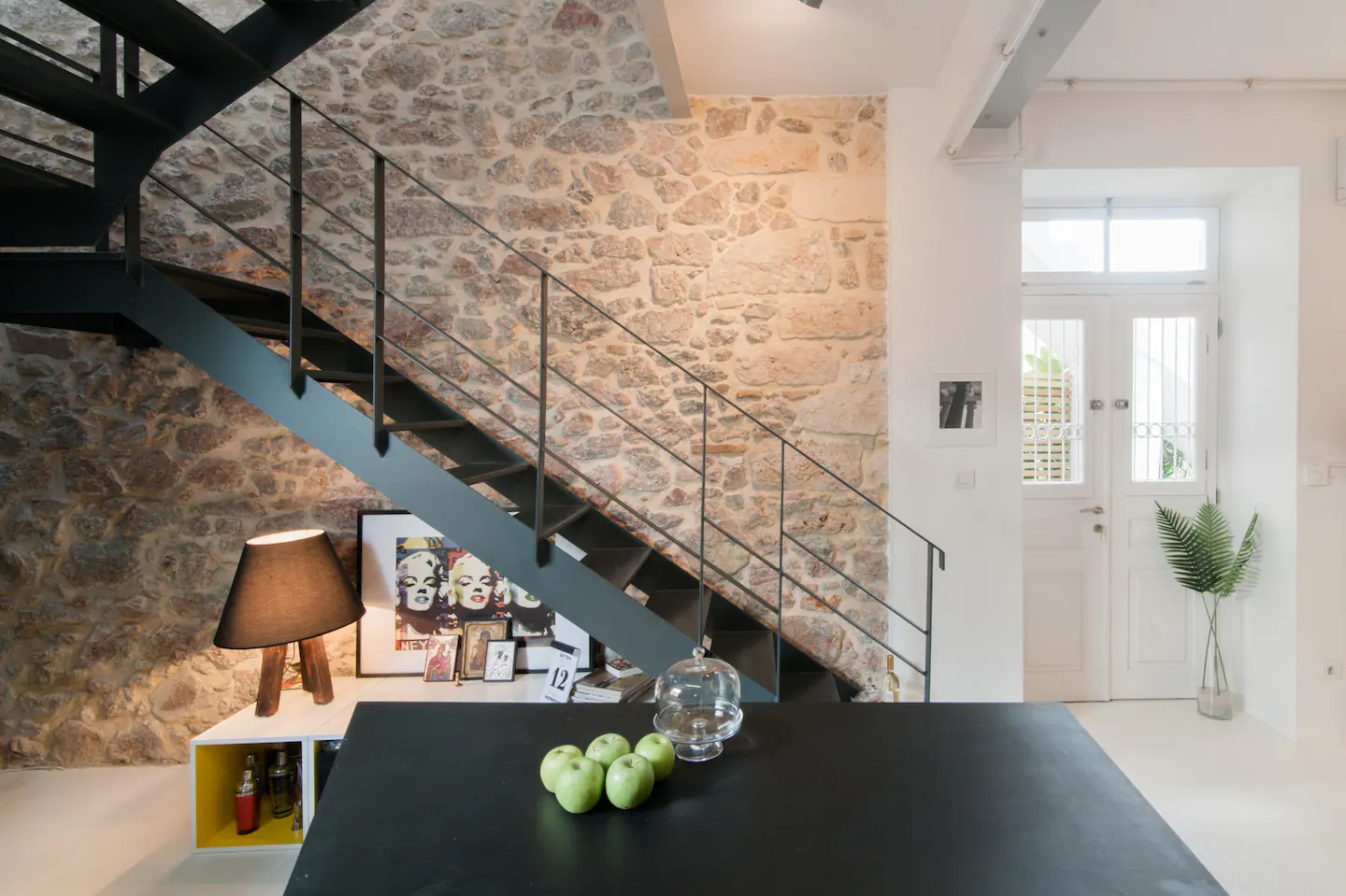 escalier acier appartement en duplex