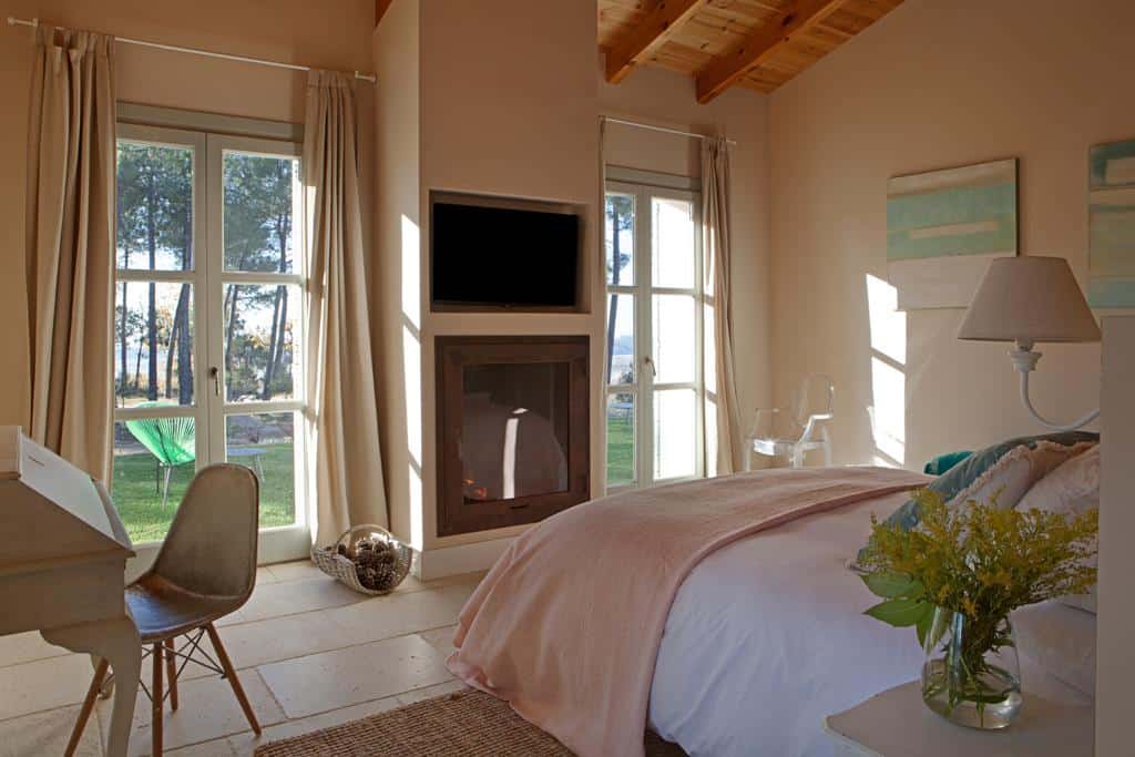 chambre avec cheminée Quinta San Cayetano chambre avec cheminée Quinta San Cayetano