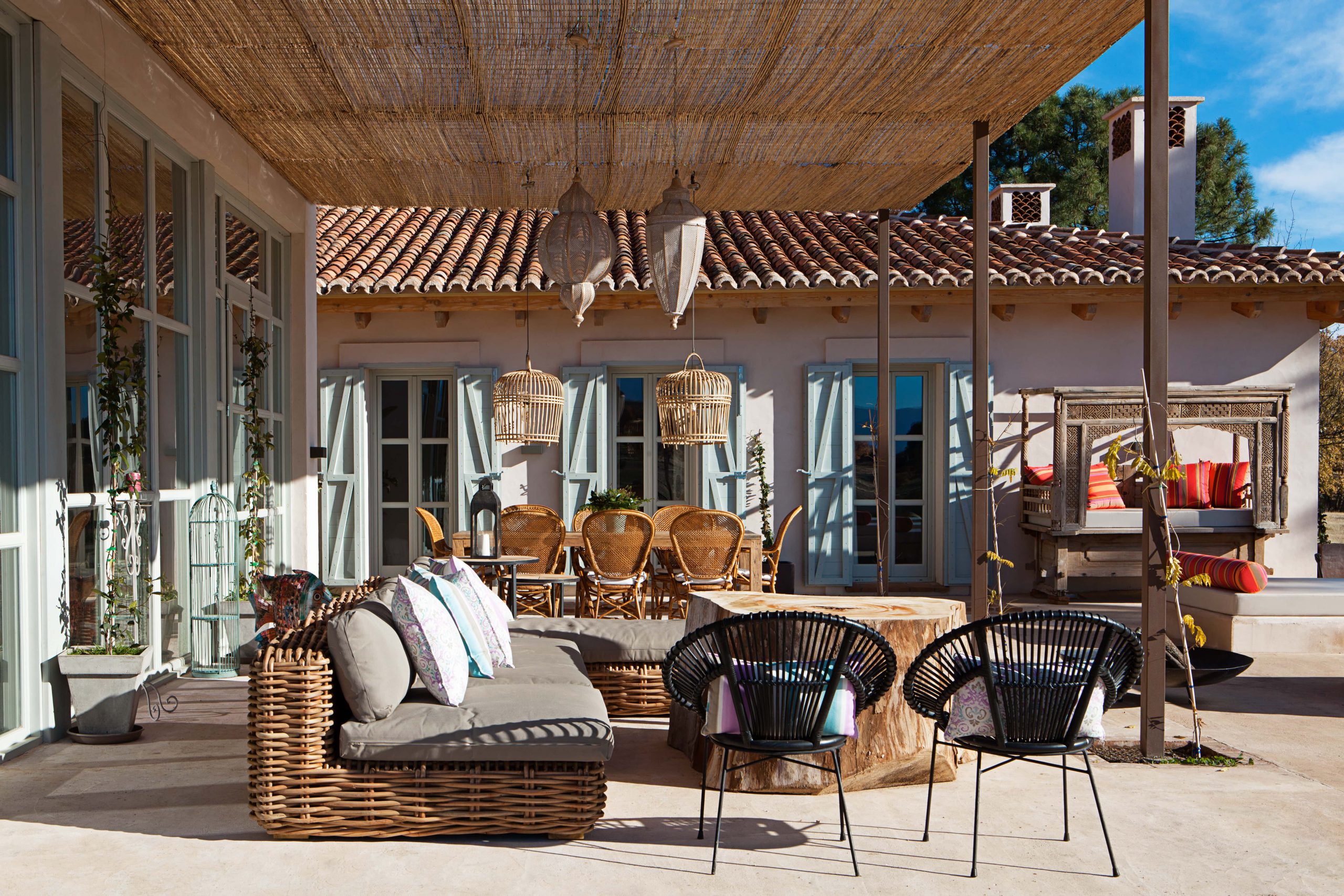 terrasse avec pergola métal Quinta San Cayetano terrasse avec pergola métal Quinta San Cayetano