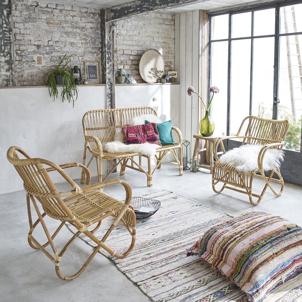 véranda avec mobilier rotin Maisons du Monde véranda avec mobilier rotin Maisons du Monde