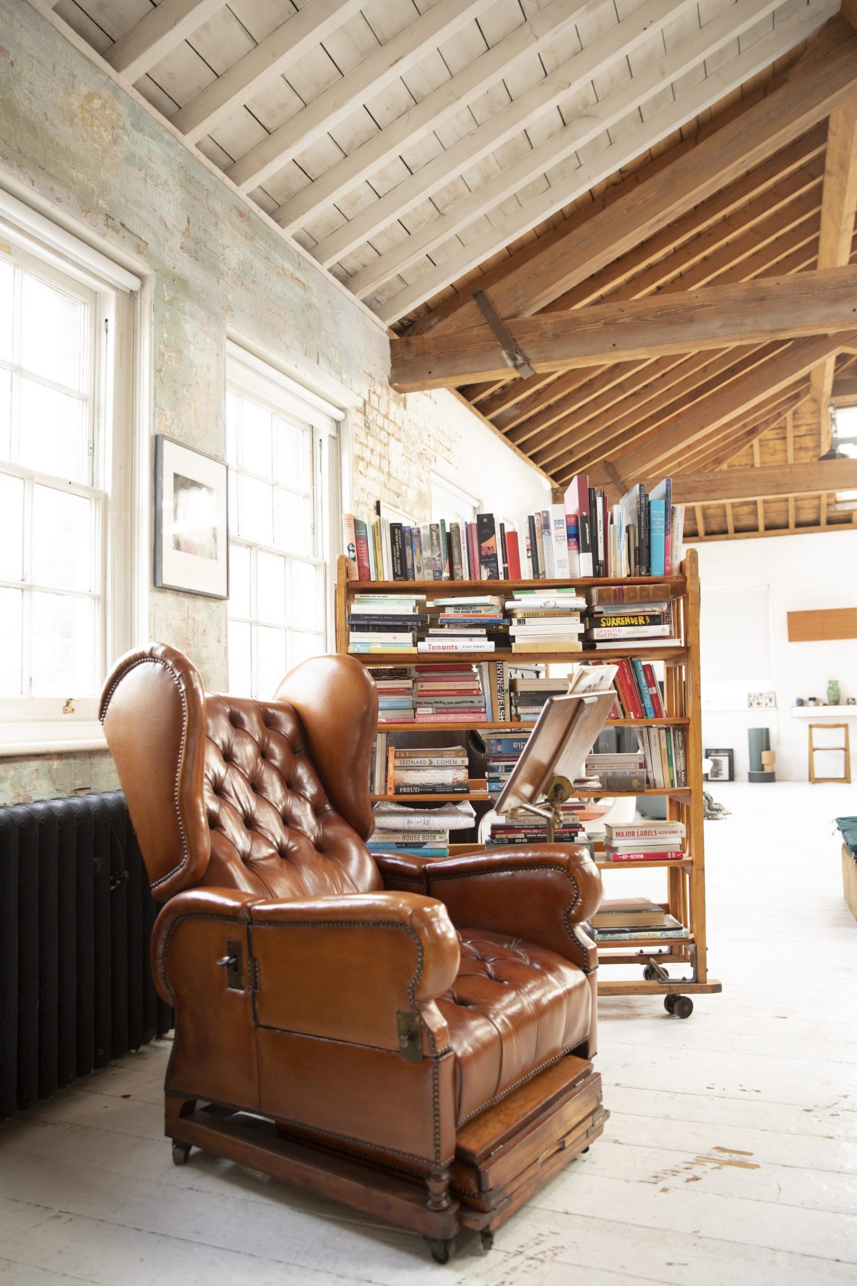 fauteuil rétro en cuir