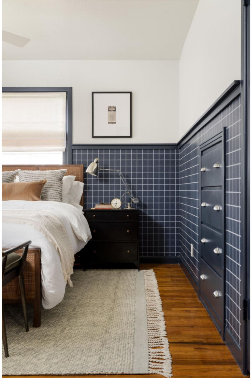 chambre tête de lit papier-peint rénovée par Joanna Gaines chambre tête de lit papier-peint rénovée par Joanna Gaines
