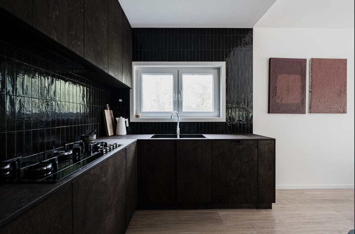 cuisine bois foncé carrelage noir cuisine bois foncé carrelage noir