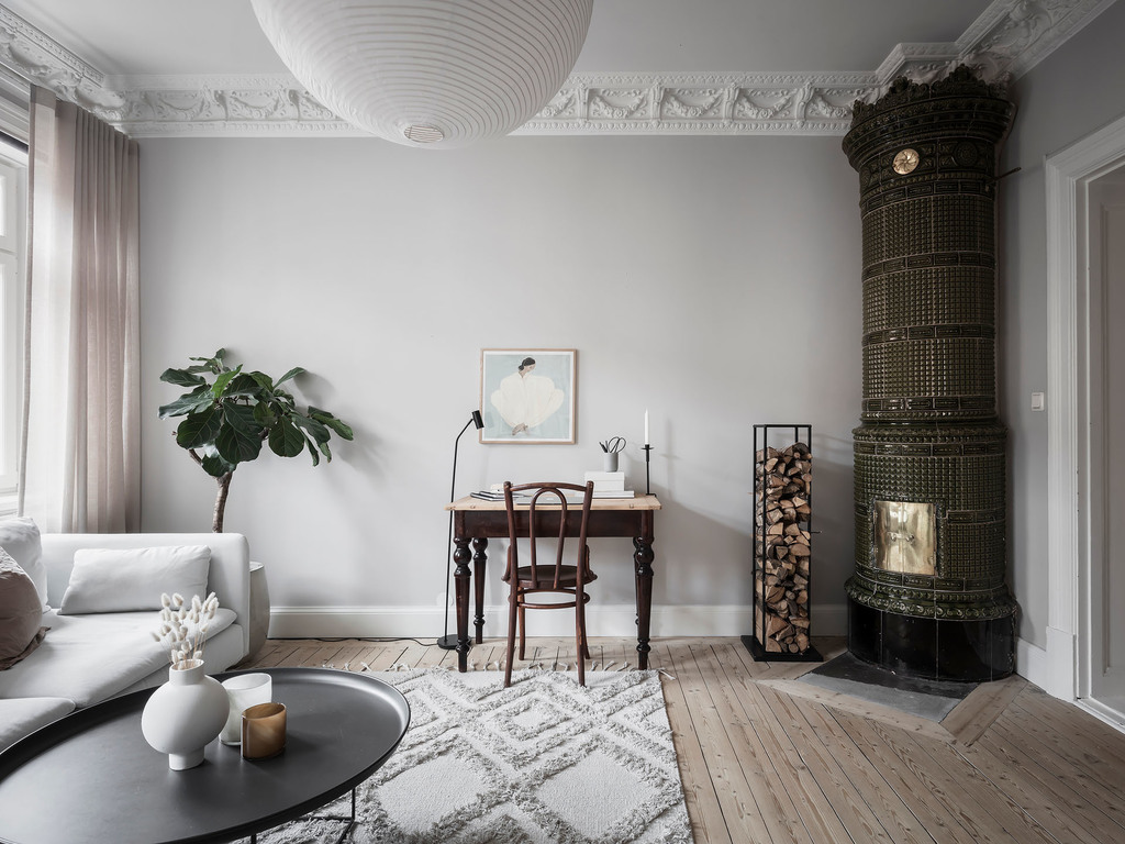 salon décoration scandinave avec des moulures salon décoration scandinave avec des moulures