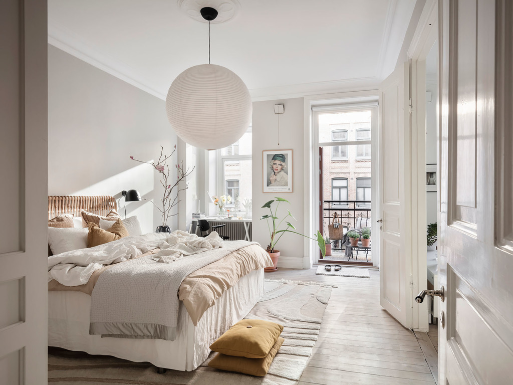 chambre décoration scandinave et naturelle