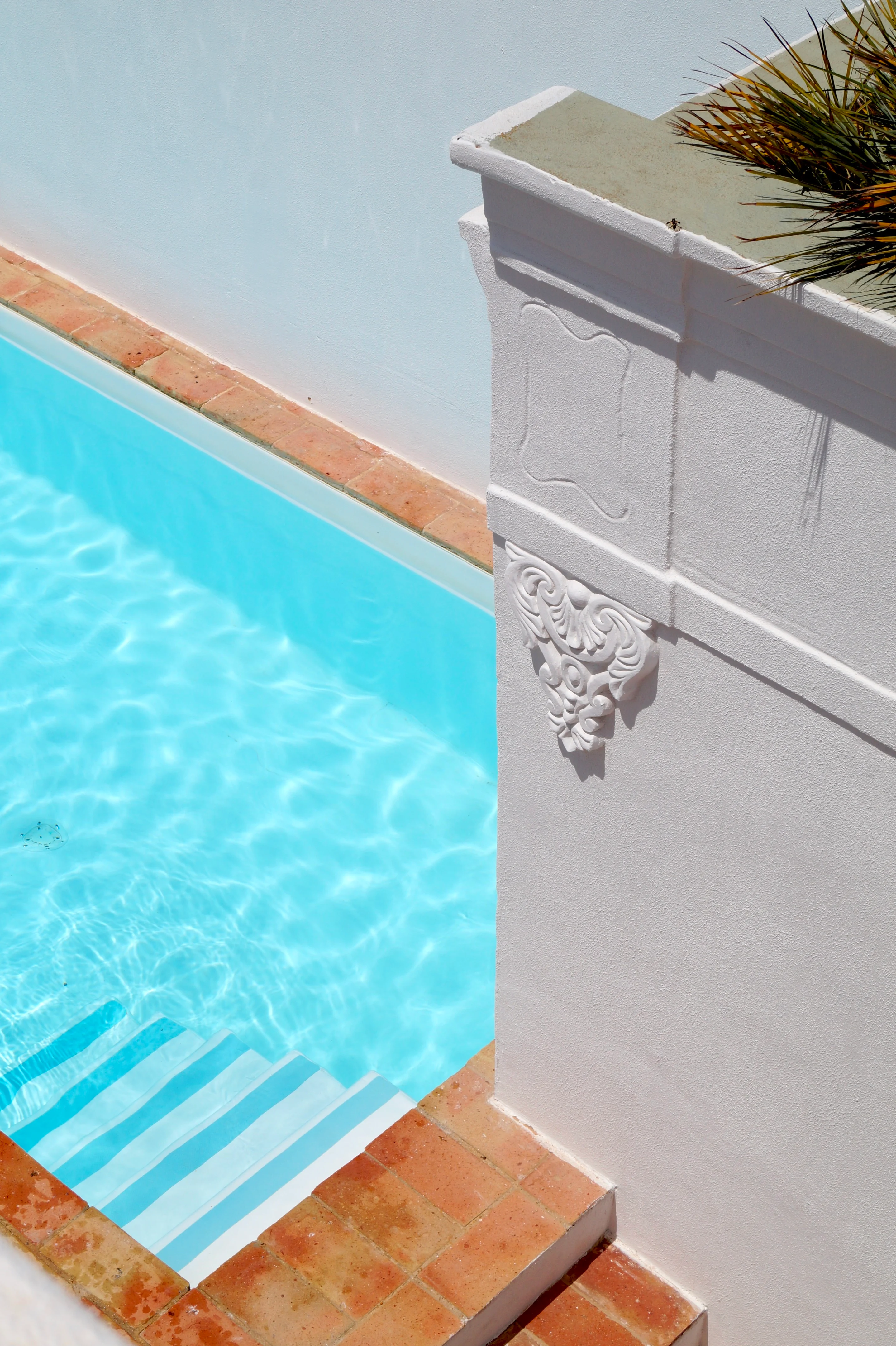 terrasse sur le toit avec piscine