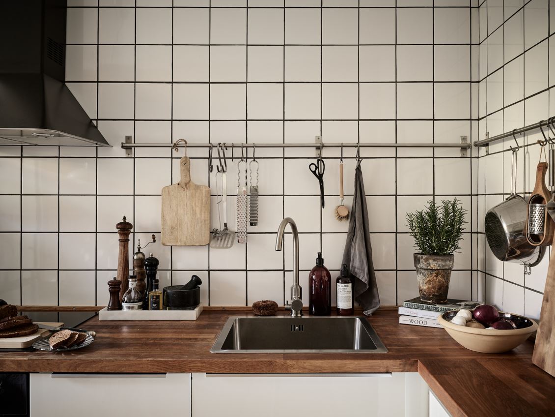 cuisine studio 35m2 décoration scandinave