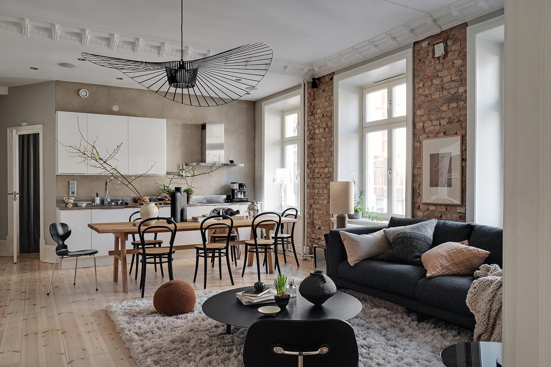 salon avec cuisine ouverte décoration scandinave salon avec cuisine ouverte décoration scandinave