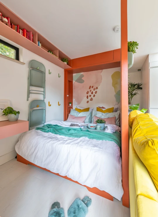 espace chambre décoration colorée