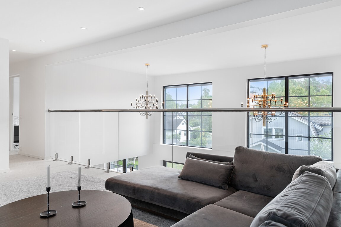 salon sur mezzanine décoration design