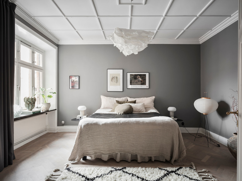 chambre mur gris décoration design chambre mur gris décoration design