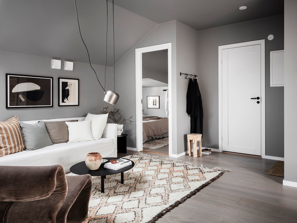 salon gris appartement 35m2 décoration design salon gris appartement 35m2 décoration design