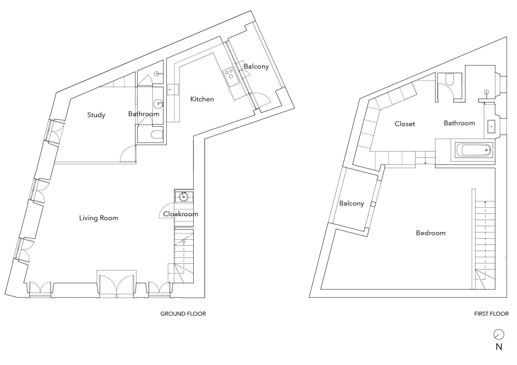 plan appartement en duplex décoration design