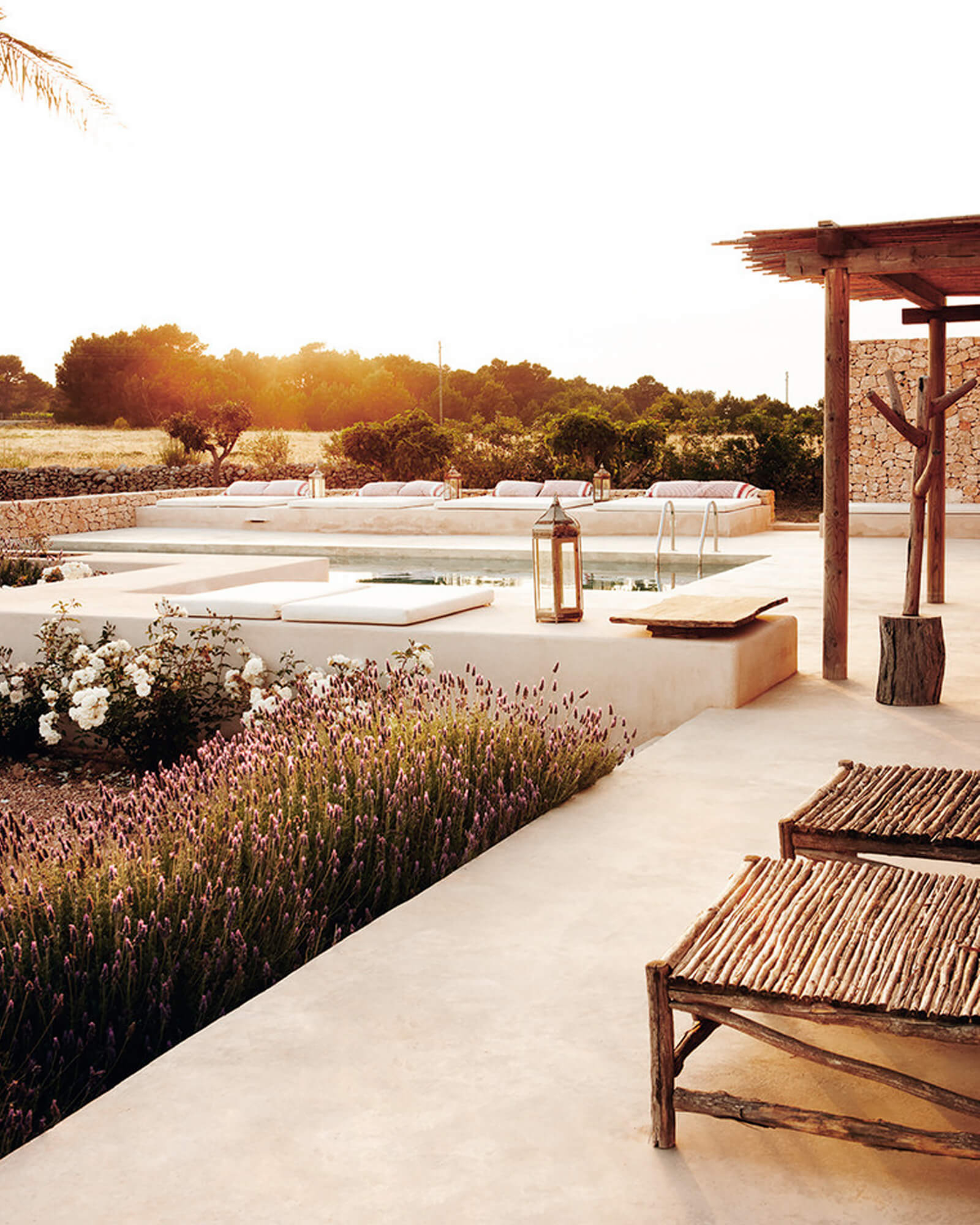 terrasse maison de rêve cubique et ethnique à Formentera