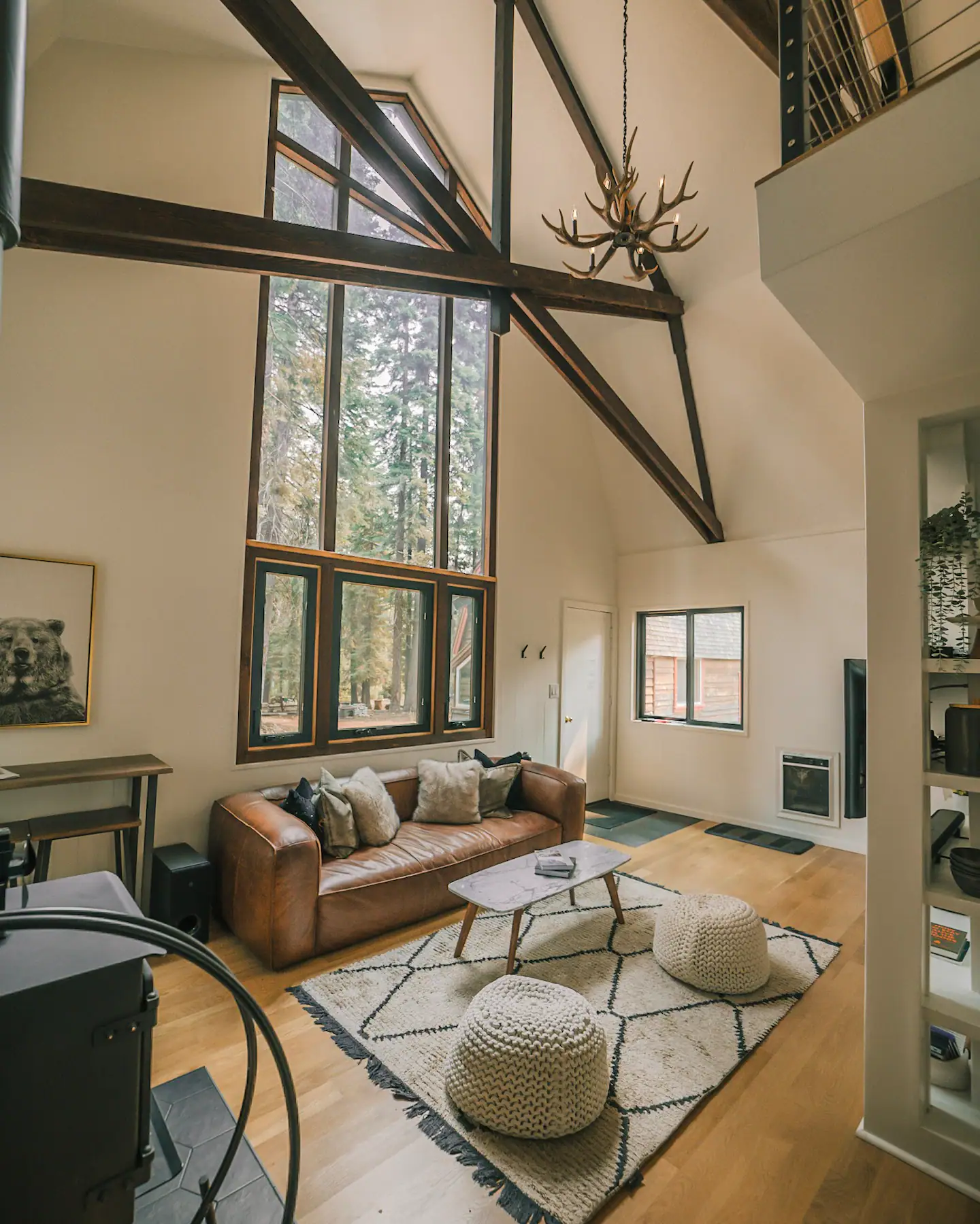 salon maison en bois