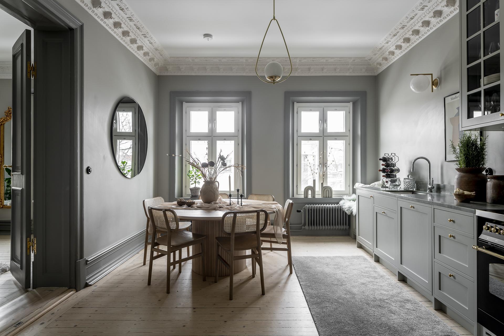 cuisine shaker grise