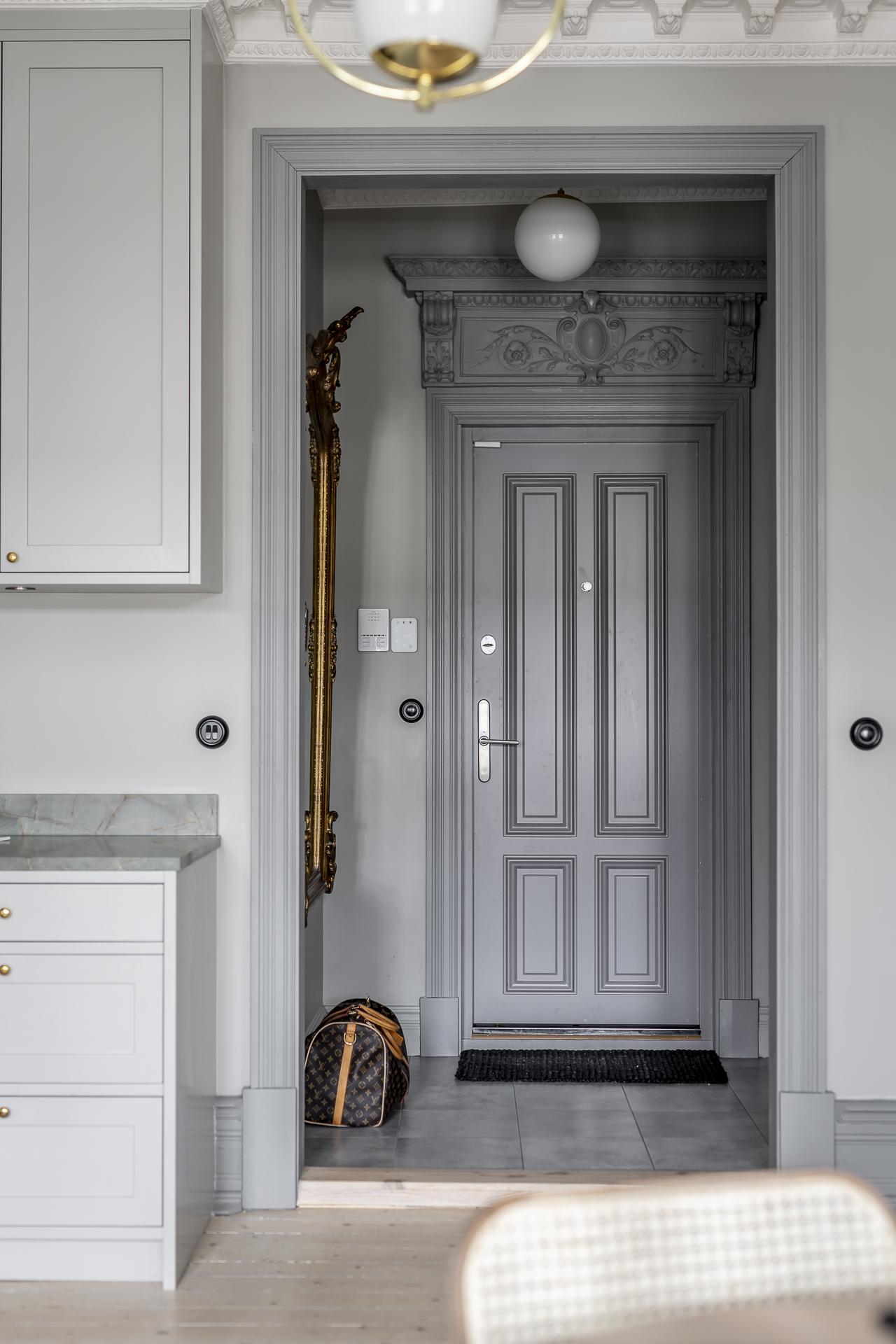 entrée grise décoration scandinave